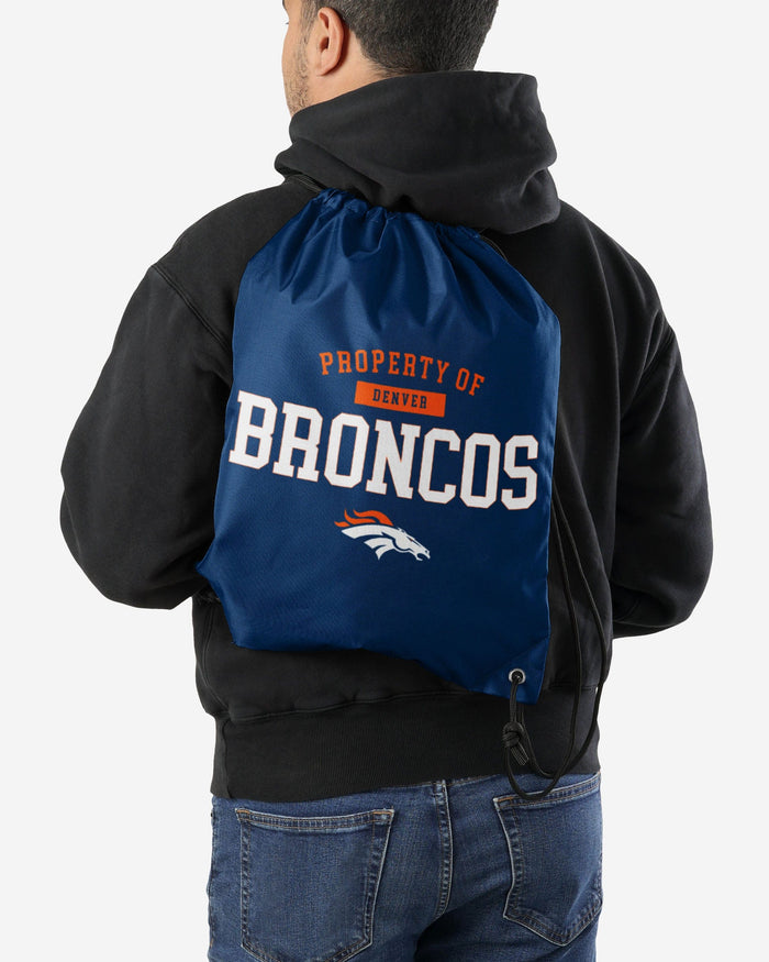 Denver Broncos Property Of Drawstring Backpack FOCO - FOCO.com