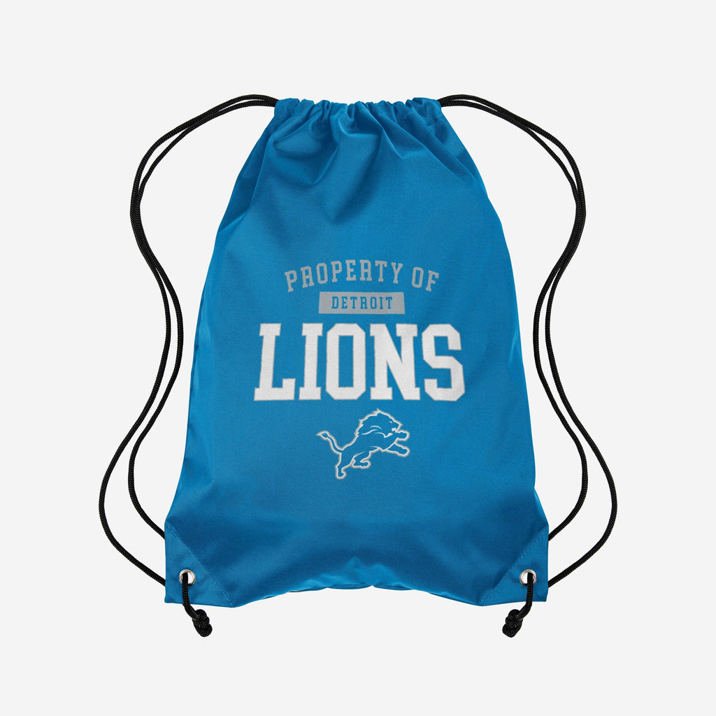 Detroit Lions Property Of Drawstring Backpack FOCO - FOCO.com