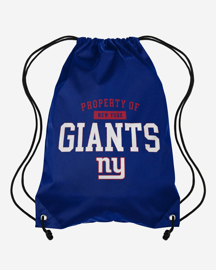 New York Giants Property Of Drawstring Backpack FOCO - FOCO.com