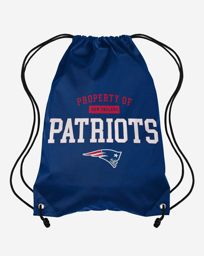 New England Patriots Property Of Drawstring Backpack FOCO - FOCO.com