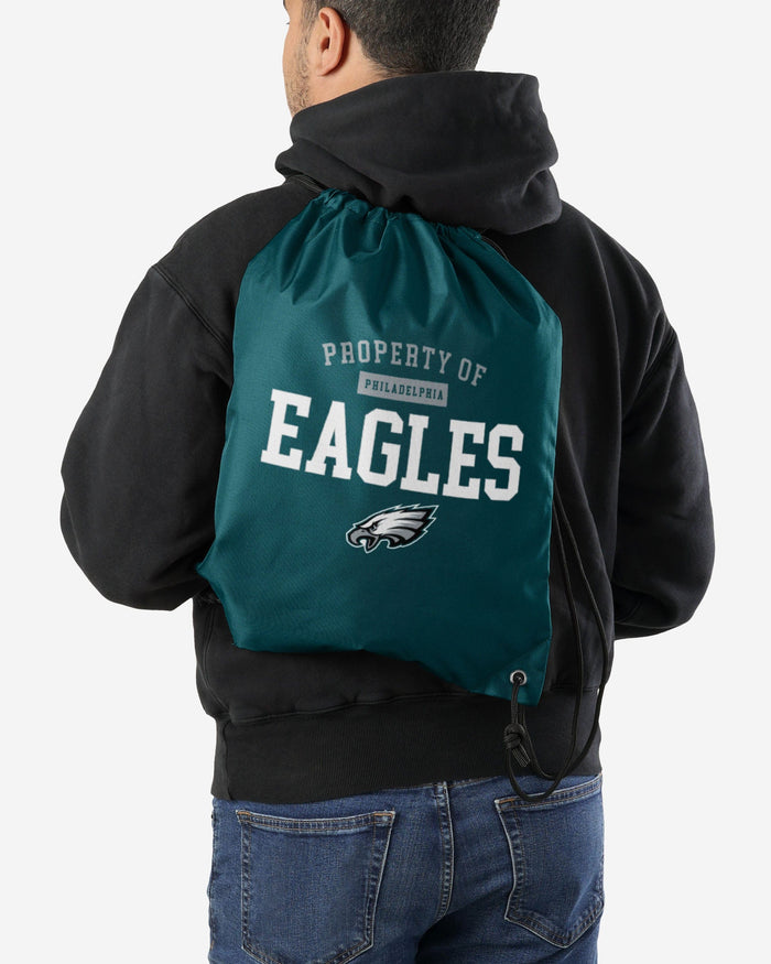 Philadelphia Eagles Property Of Drawstring Backpack FOCO - FOCO.com