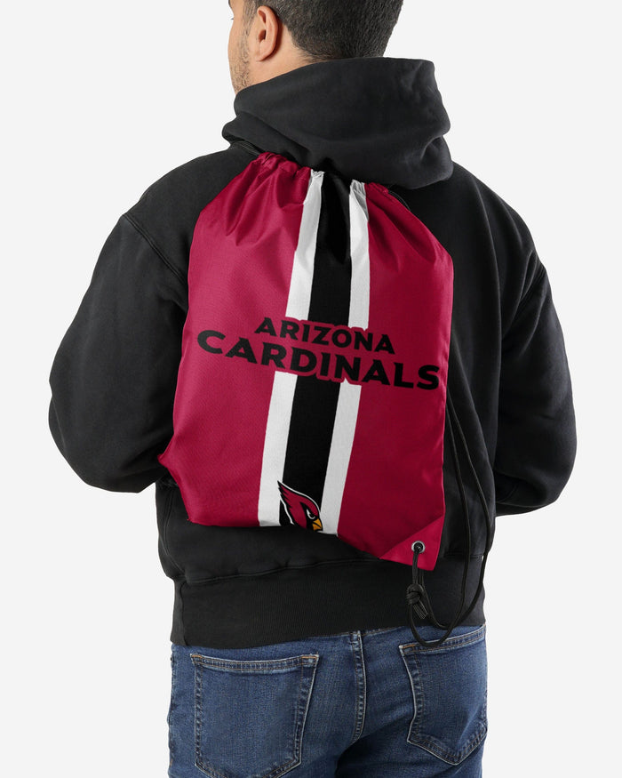 Arizona Cardinals Team Stripe Wordmark Drawstring Backpack FOCO - FOCO.com