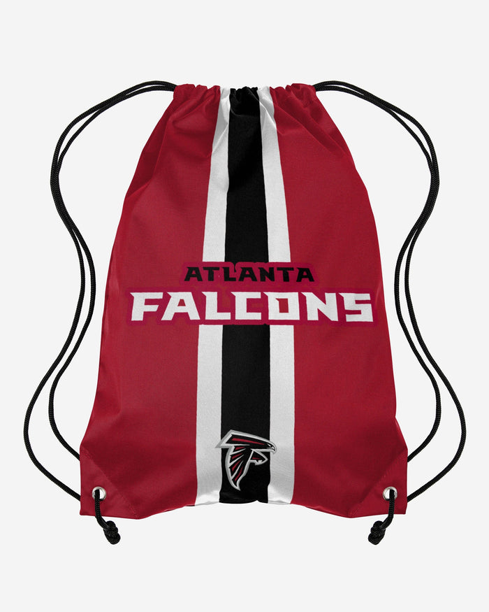 Atlanta Falcons Team Stripe Wordmark Drawstring Backpack FOCO - FOCO.com