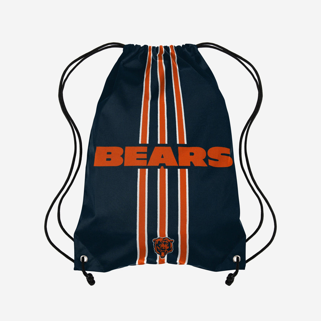 Chicago Bears Team Stripe Wordmark Drawstring Backpack FOCO - FOCO.com