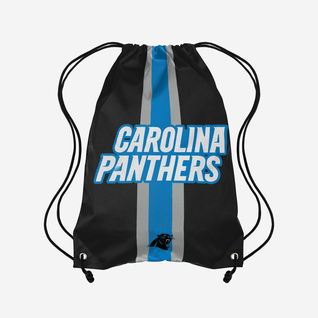 Carolina Panthers Team Stripe Wordmark Drawstring Backpack FOCO - FOCO.com