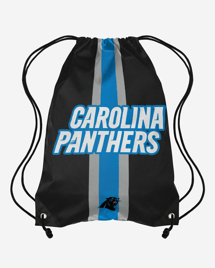 Carolina Panthers Team Stripe Wordmark Drawstring Backpack FOCO - FOCO.com