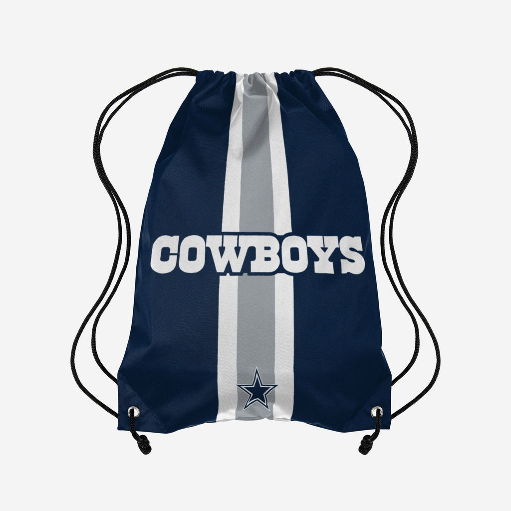 Dallas Cowboys Team Stripe Wordmark Drawstring Backpack FOCO - FOCO.com