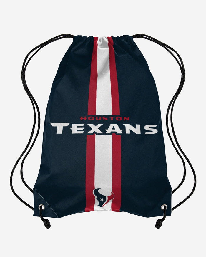 Houston Texans Team Stripe Wordmark Drawstring Backpack FOCO - FOCO.com