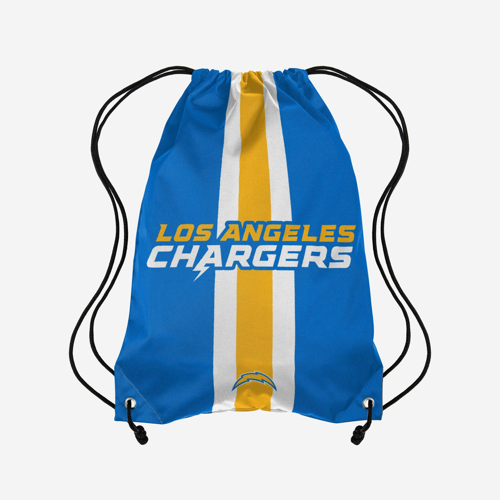 Los Angeles Chargers Team Stripe Wordmark Drawstring Backpack FOCO - FOCO.com