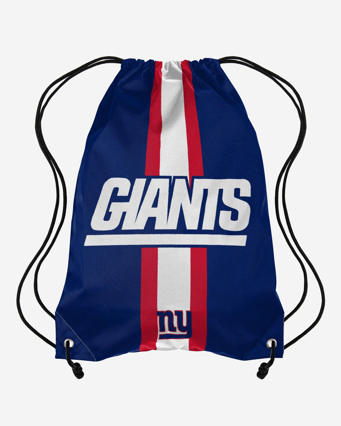 New York Giants Team Stripe Wordmark Drawstring Backpack FOCO - FOCO.com