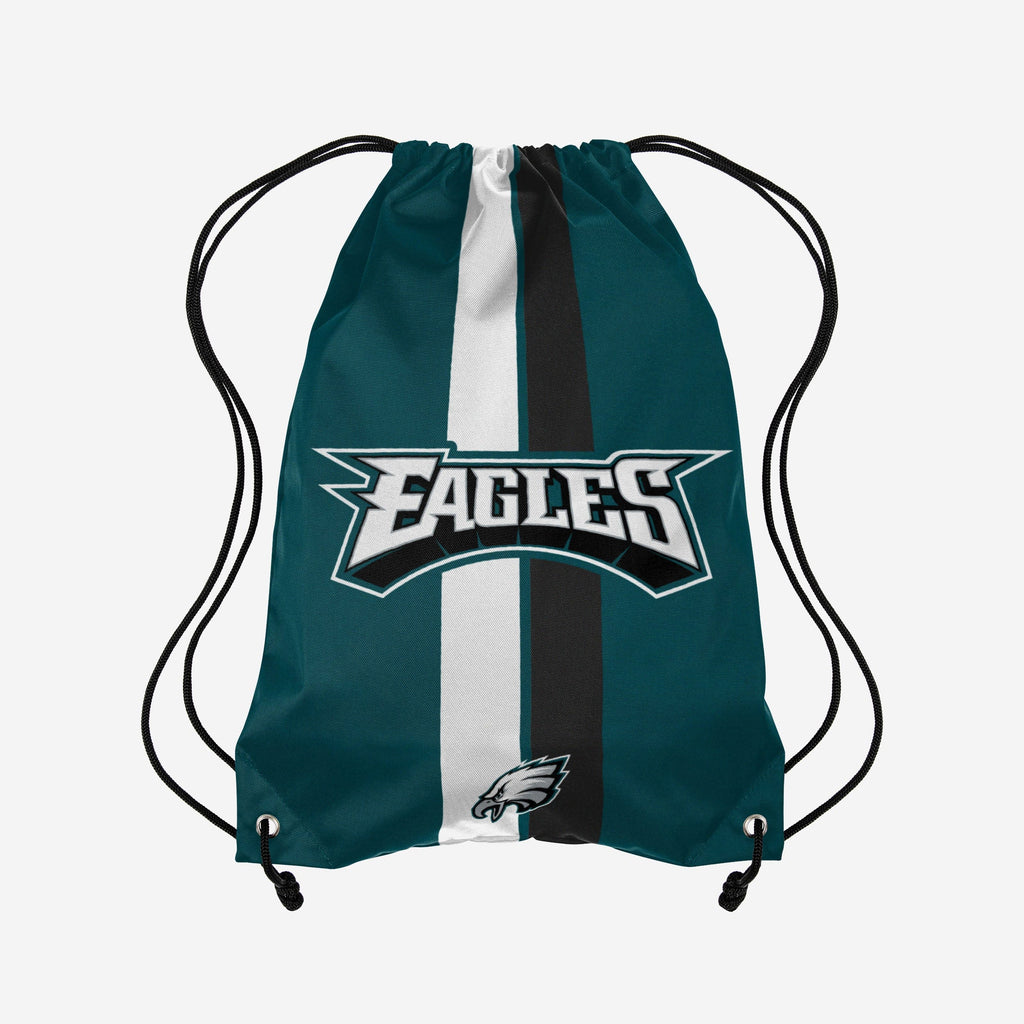 Philadelphia Eagles Team Stripe Wordmark Drawstring Backpack FOCO - FOCO.com