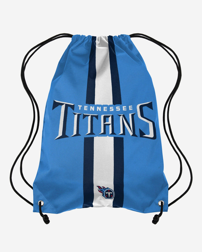 Tennessee Titans Team Stripe Wordmark Drawstring Backpack FOCO - FOCO.com