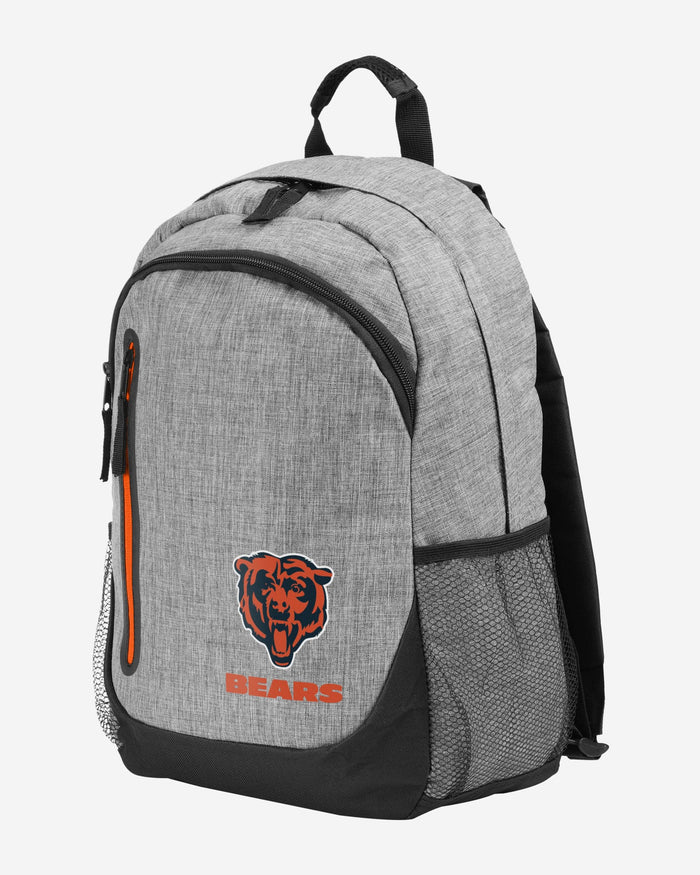 Chicago Bears Heather Grey Bold Color Backpack FOCO - FOCO.com