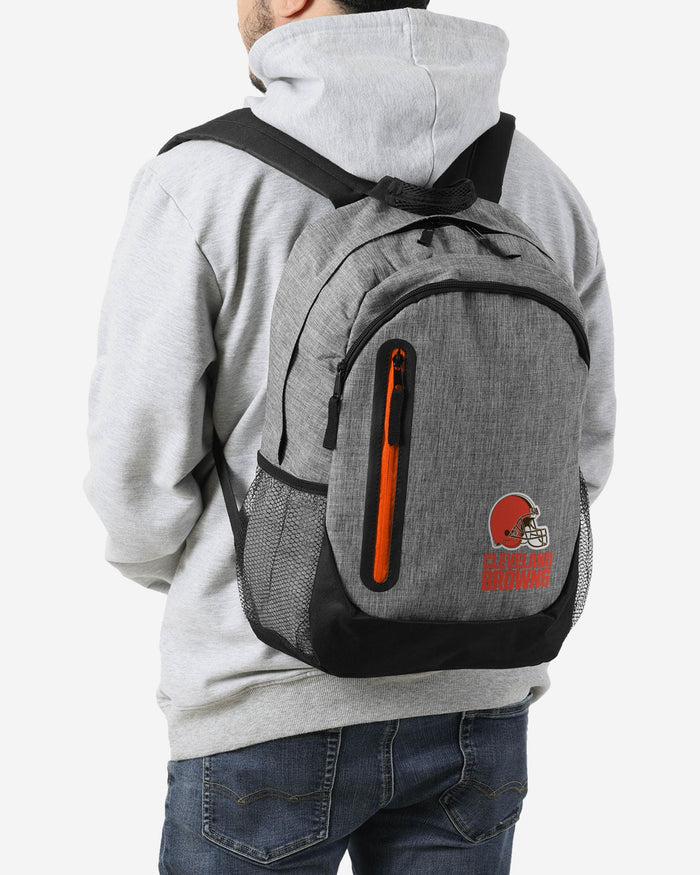 Cleveland Browns Heather Grey Bold Color Backpack FOCO - FOCO.com