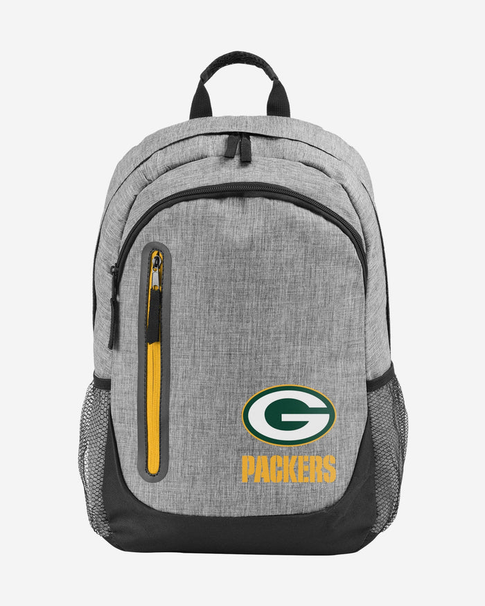 Green Bay Packers Heather Grey Bold Color Backpack FOCO - FOCO.com