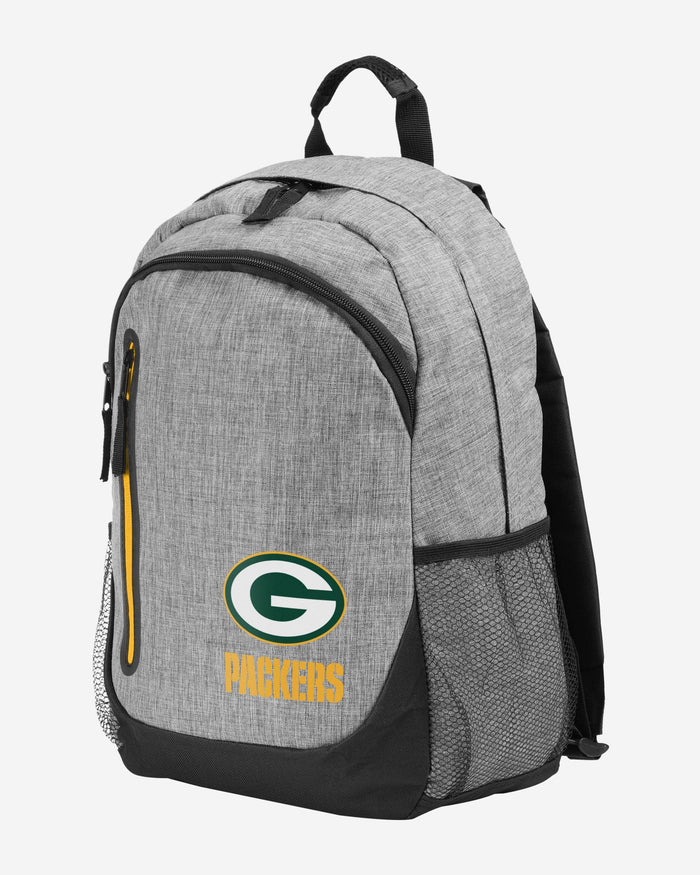 Green Bay Packers Heather Grey Bold Color Backpack FOCO - FOCO.com