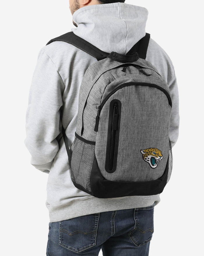 Jacksonville Jaguars Heather Grey Bold Color Backpack FOCO - FOCO.com