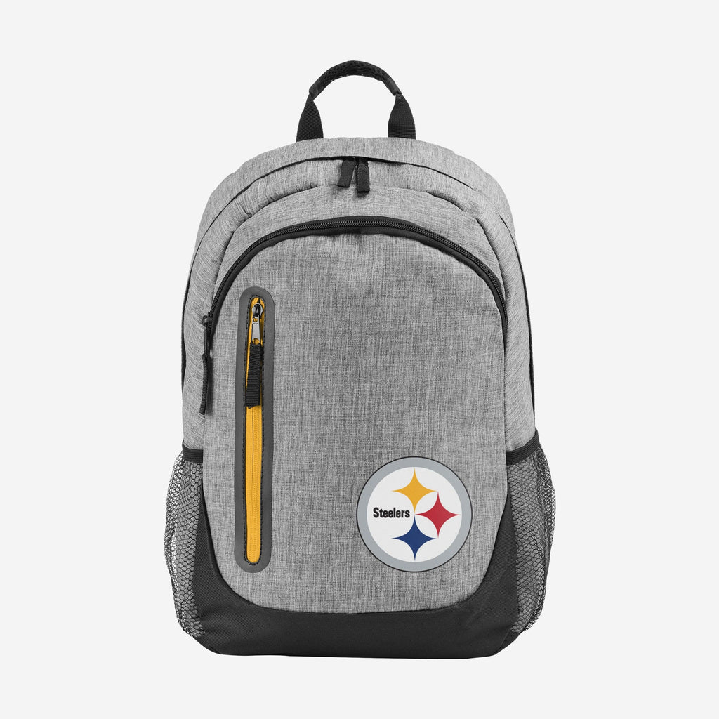 Pittsburgh Steelers Heather Grey Bold Color Backpack FOCO - FOCO.com