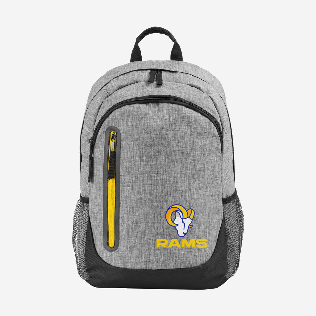 Los Angeles Rams Heather Grey Bold Color Backpack FOCO - FOCO.com