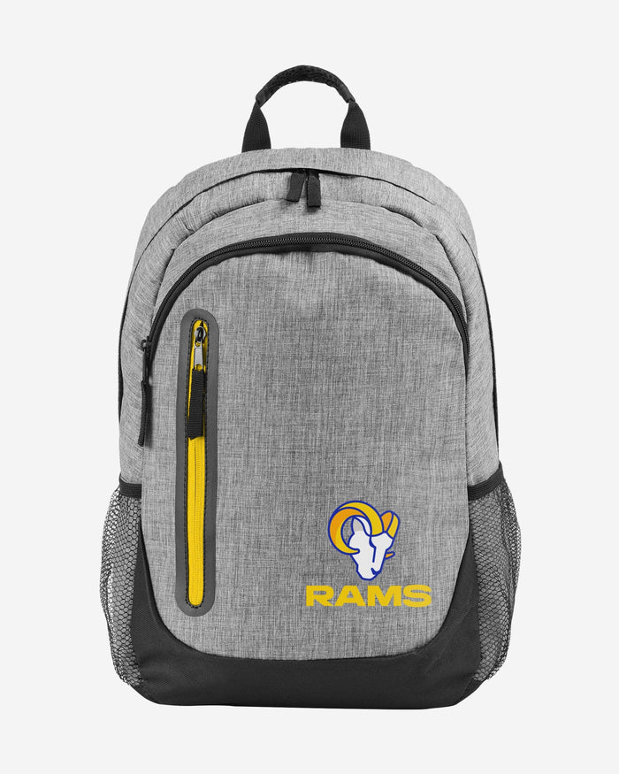 Los Angeles Rams Heather Grey Bold Color Backpack FOCO - FOCO.com