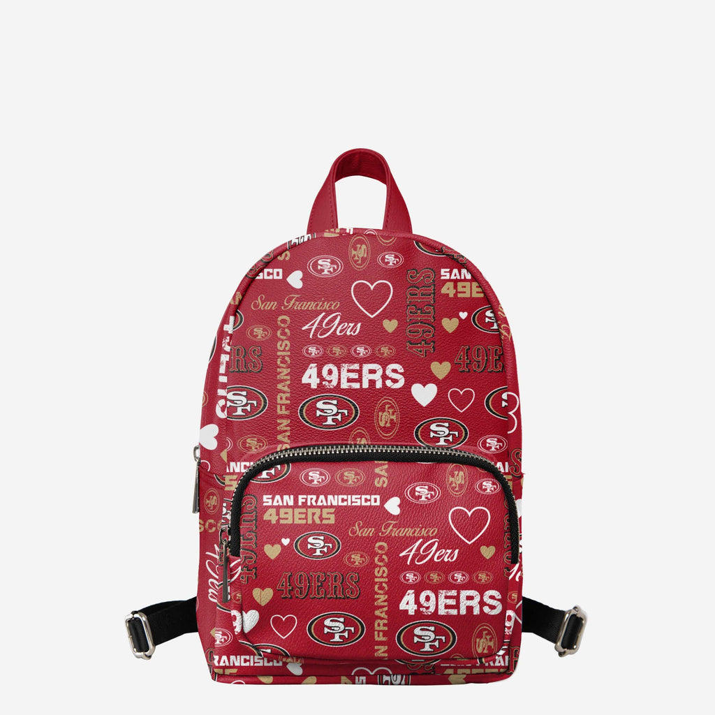 San Francisco 49ers Logo Love Mini Backpack FOCO - FOCO.com