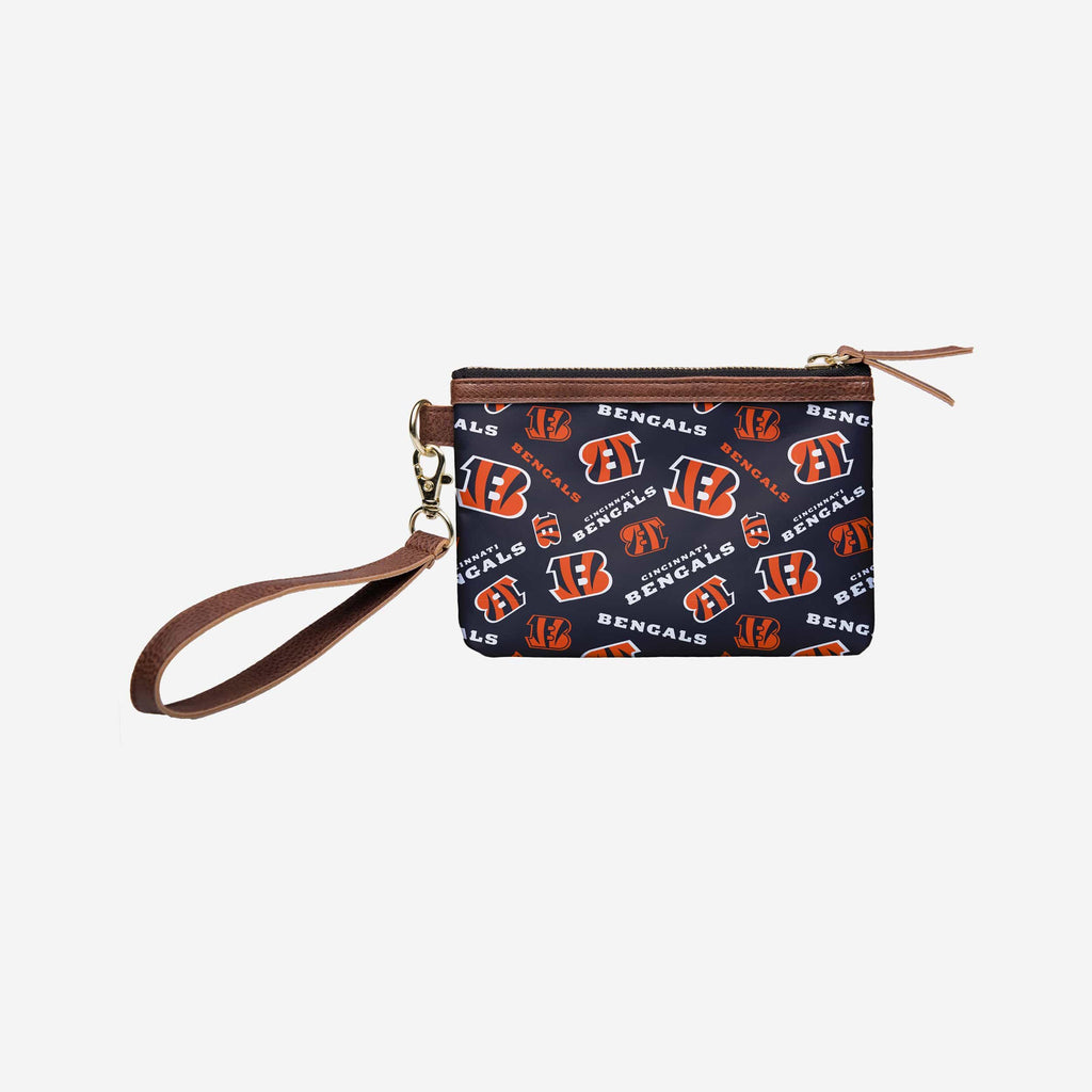Cincinnati Bengals Printed Collection Repeat Logo Wristlet FOCO - FOCO.com
