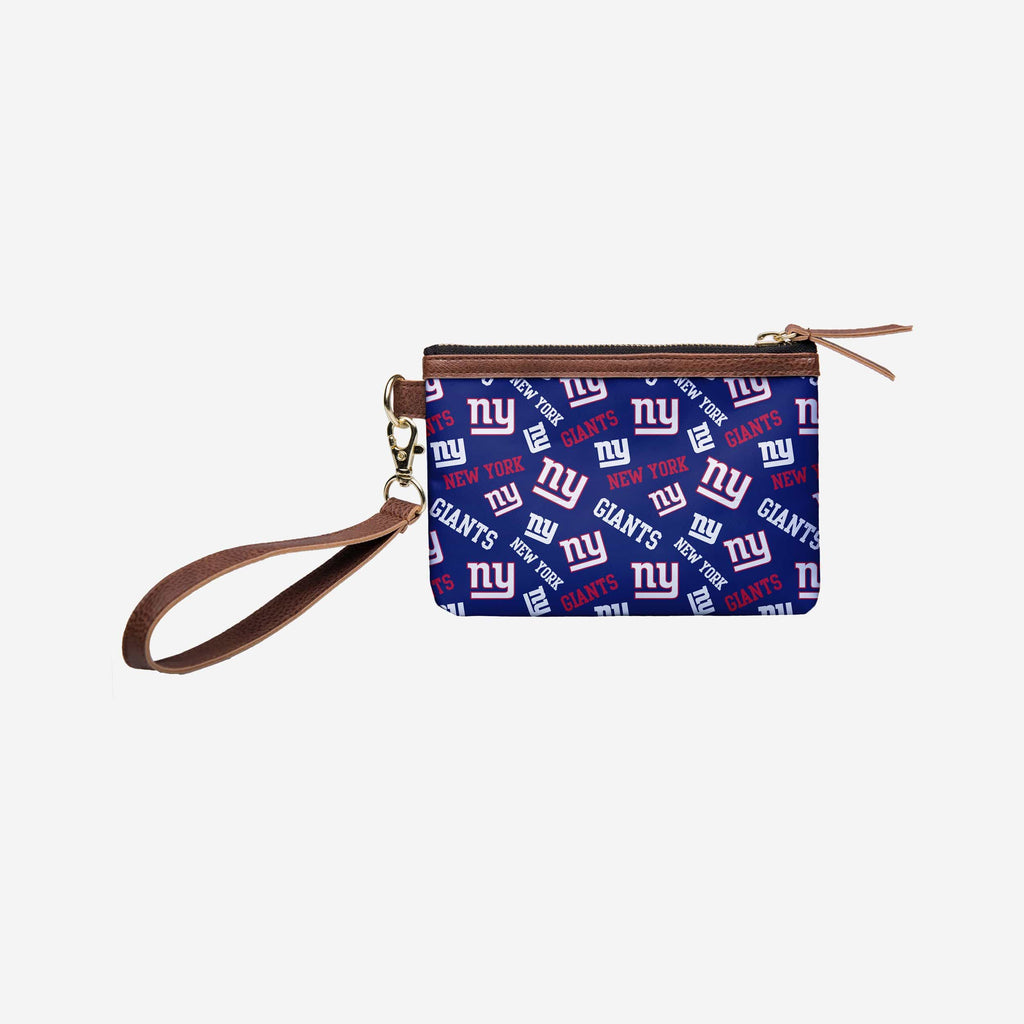 New York Giants Printed Collection Repeat Logo Wristlet FOCO - FOCO.com