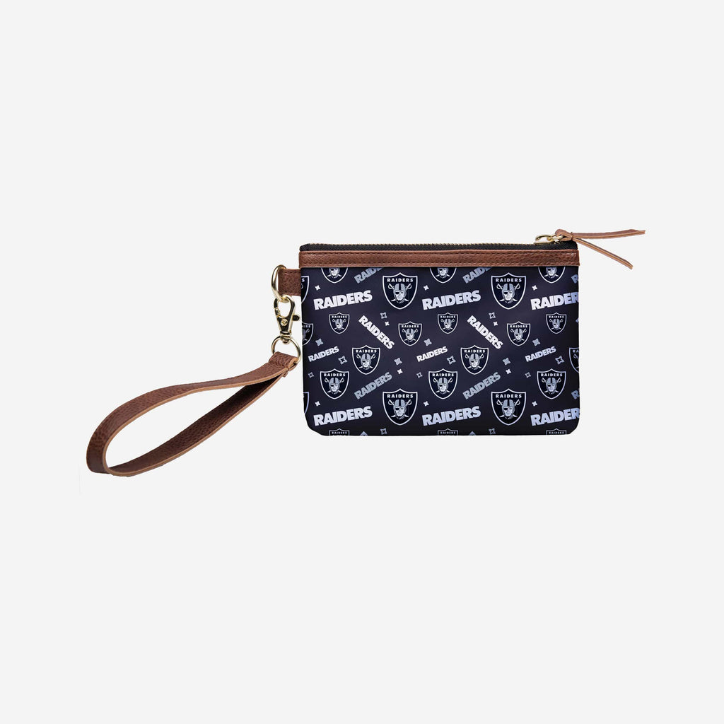 Las Vegas Raiders Printed Collection Repeat Logo Wristlet FOCO - FOCO.com