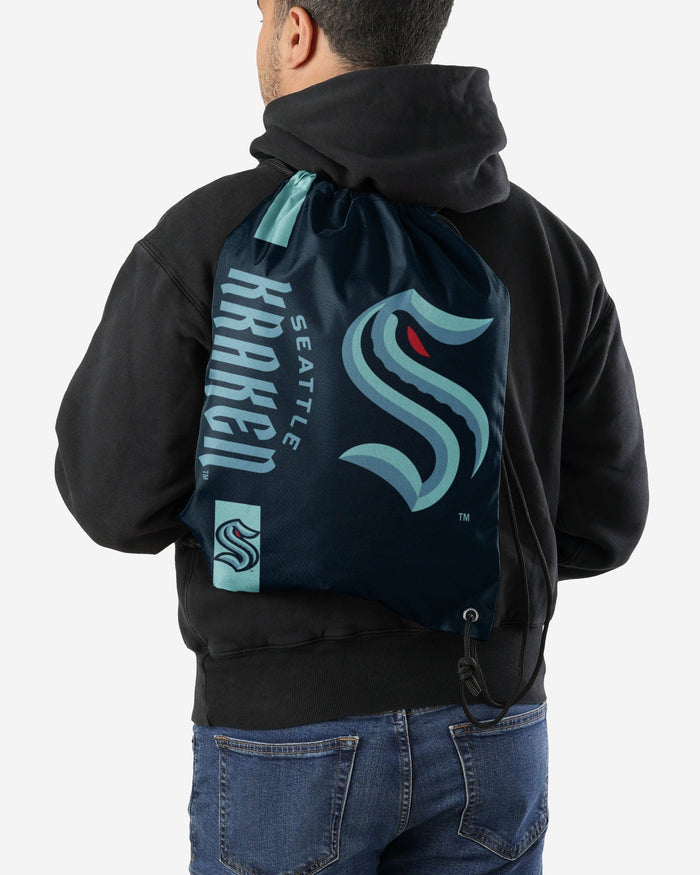 Seattle Kraken Big Logo Drawstring Backpack FOCO - FOCO.com