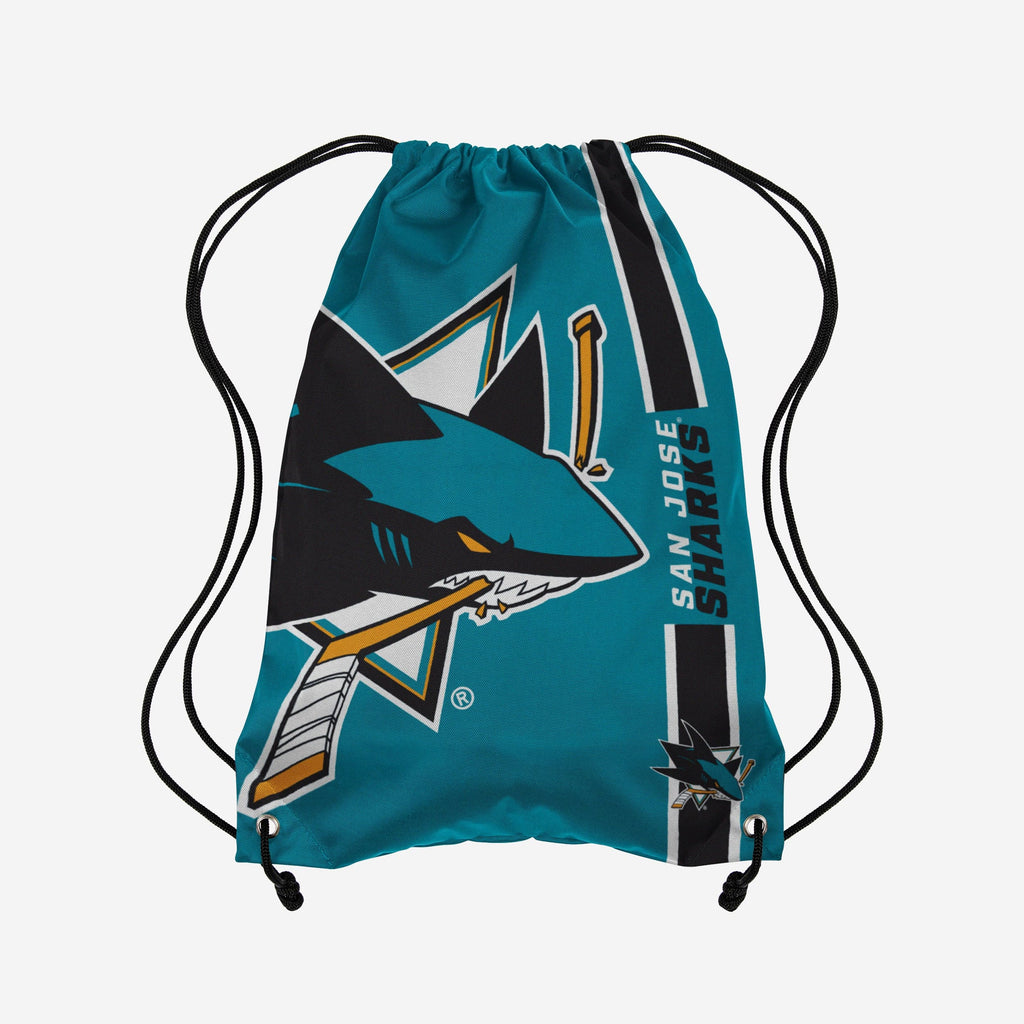 San Jose Sharks Big Logo Drawstring Backpack FOCO - FOCO.com