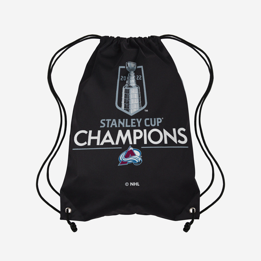 Colorado Avalanche 2022 Stanley Cup Champions Logo Drawstring Backpack FOCO - FOCO.com