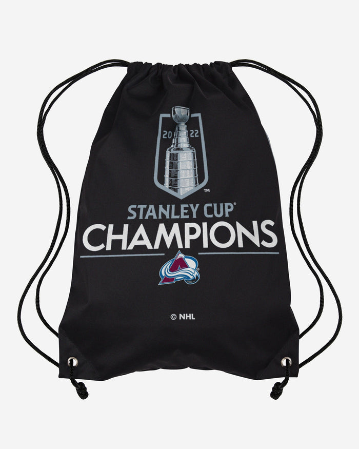 Colorado Avalanche 2022 Stanley Cup Champions Logo Drawstring Backpack FOCO - FOCO.com