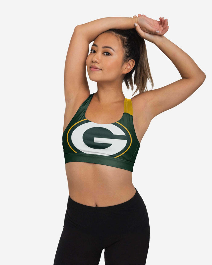 Green Bay Packers Womens Free Fan Sports Bra FOCO S - FOCO.com