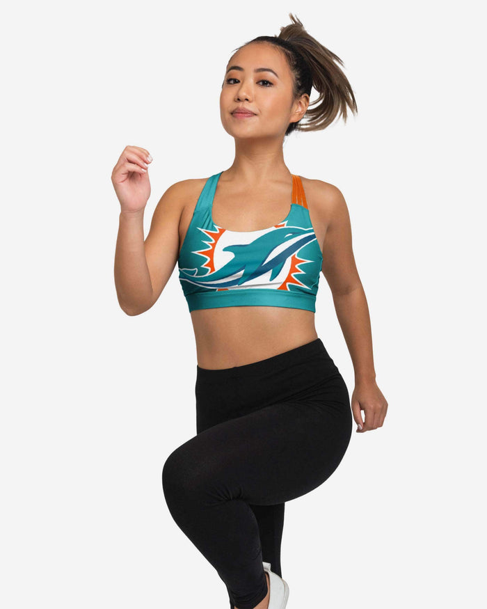 Miami Dolphins Womens Free Fan Sports Bra FOCO - FOCO.com