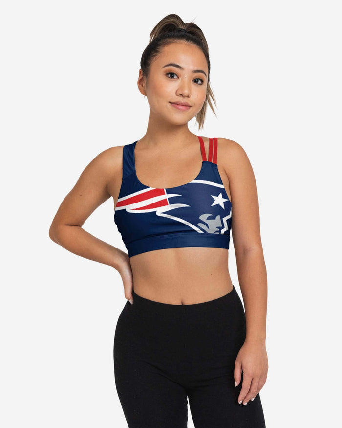 New England Patriots Womens Free Fan Sports Bra FOCO S - FOCO.com