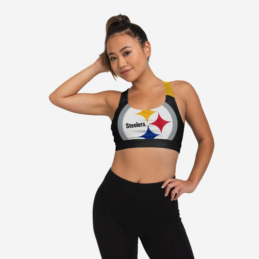 Pittsburgh Steelers Womens Free Fan Sports Bra FOCO S - FOCO.com