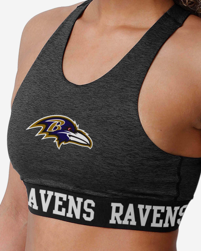 Baltimore Ravens Womens Team Color Static Sports Bra FOCO - FOCO.com