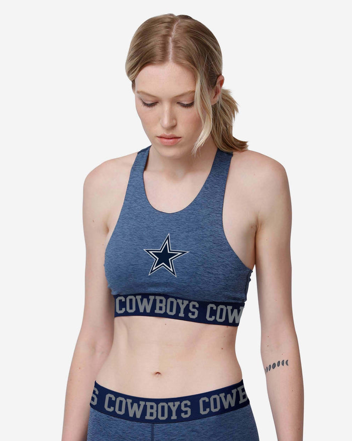 Dallas Cowboys Womens Team Color Static Sports Bra FOCO S - FOCO.com