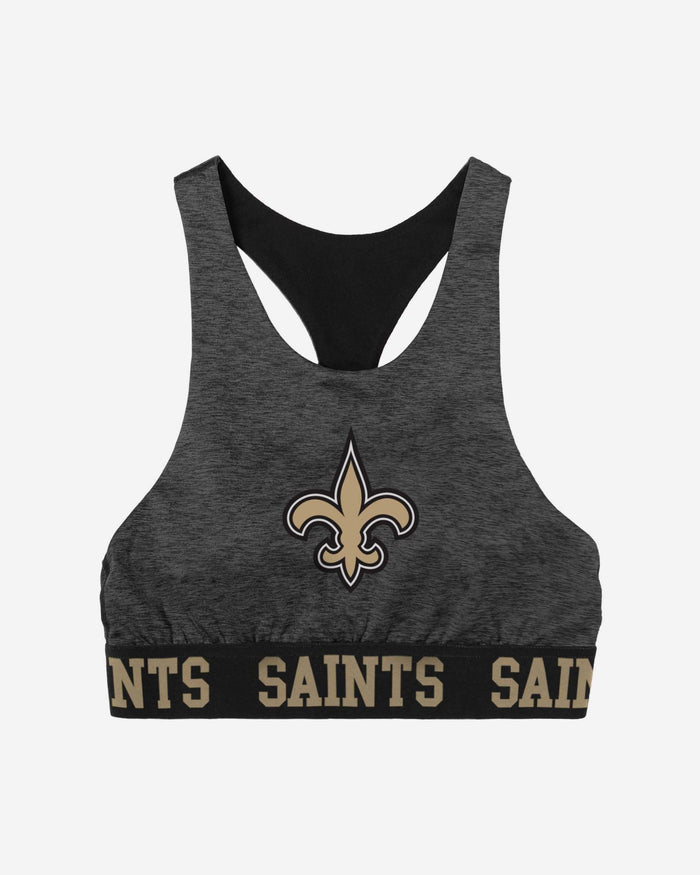 New Orleans Saints Womens Team Color Static Sports Bra FOCO - FOCO.com