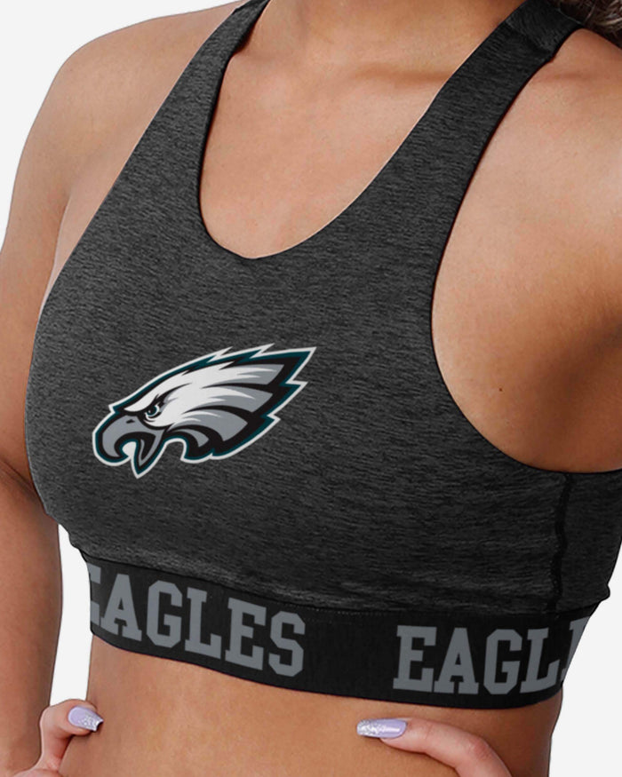 Philadelphia Eagles Womens Team Color Static Sports Bra FOCO - FOCO.com