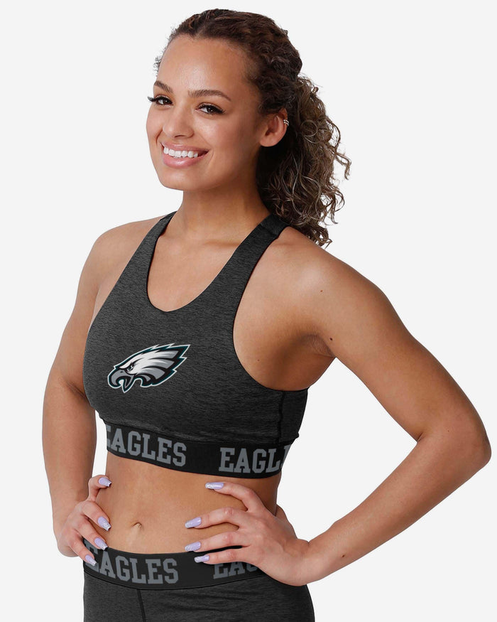 Philadelphia Eagles Womens Team Color Static Sports Bra FOCO S - FOCO.com