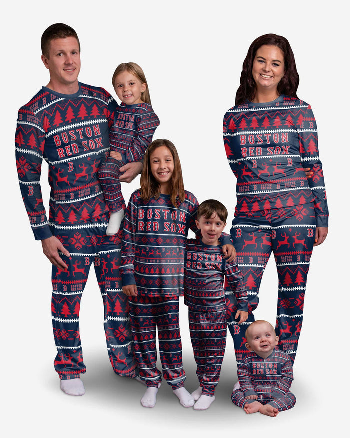 Boston Red Sox Infant Family Holiday Pajamas FOCO - FOCO.com