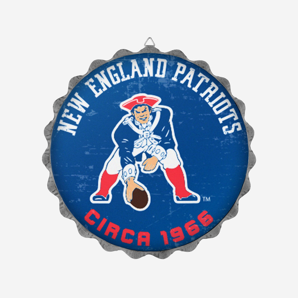 New England Patriots Retro Bottle Cap Wall Sign FOCO - FOCO.com