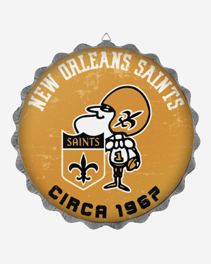 New Orleans Saints Retro Bottle Cap Wall Sign FOCO - FOCO.com