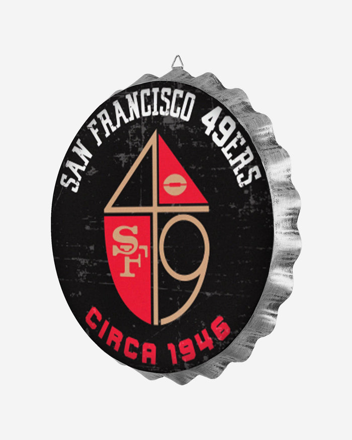 San Francisco 49ers Retro Bottle Cap Wall Sign FOCO - FOCO.com