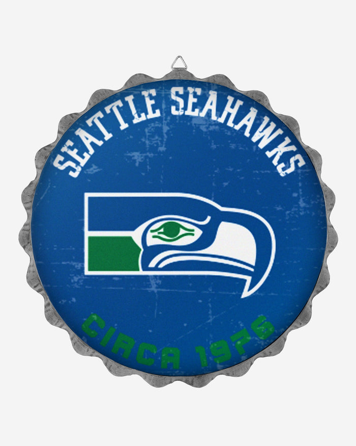 Seattle Seahawks Retro Bottle Cap Wall Sign FOCO - FOCO.com