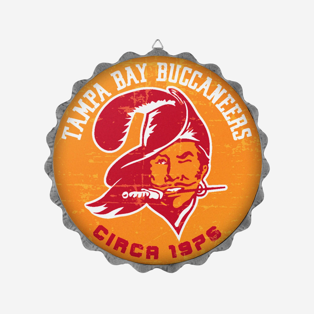 Tampa Bay Buccaneers Retro Bottle Cap Wall Sign FOCO - FOCO.com