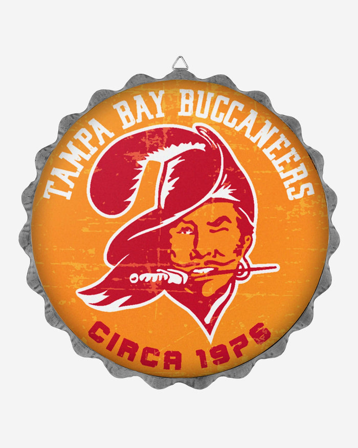 Tampa Bay Buccaneers Retro Bottle Cap Wall Sign FOCO - FOCO.com