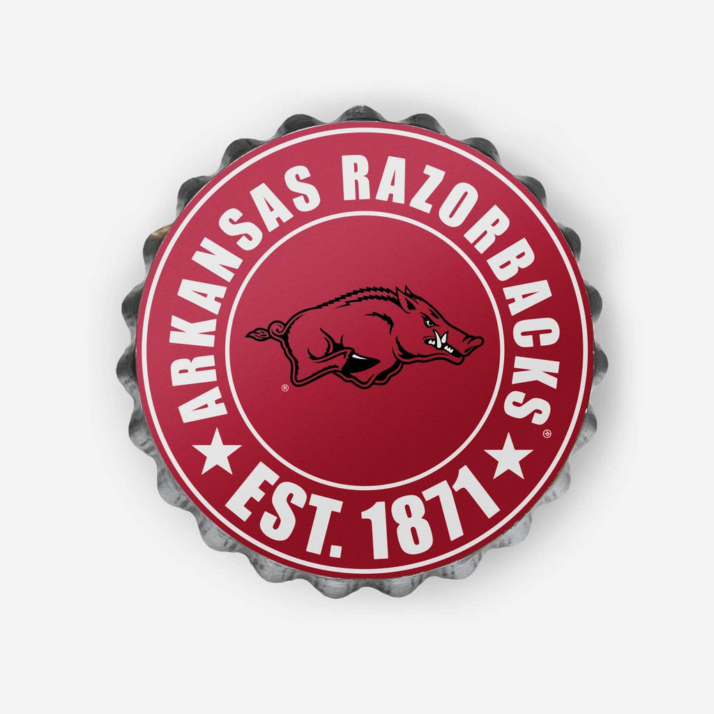 Arkansas Razorbacks Bottle Cap Wall Sign FOCO - FOCO.com