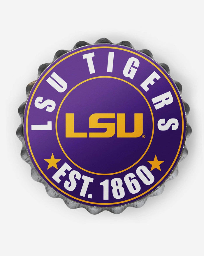 LSU Tigers Bottle Cap Wall Sign FOCO - FOCO.com